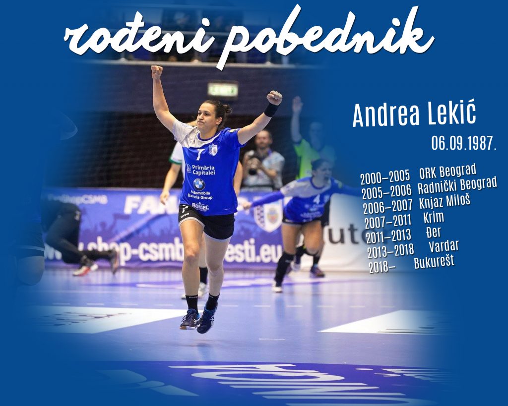 Lepe vesti iz rukometnog sveta. Andrea Lekić – igrač 2.kola EHF lige šampiona. Čestitamo!